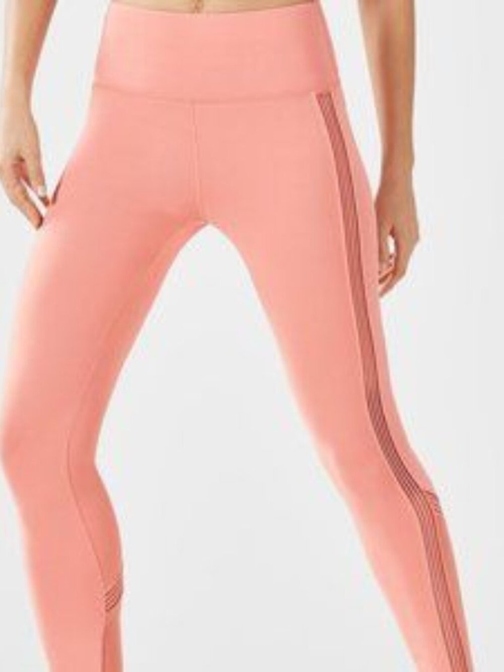 Fabletics High-Waisted Statement PowerHold 7/8 Leggings | Papaya | Large | NWT